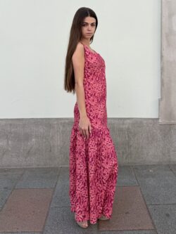 Vestido Midi Estampado Hibisco - Imagen 3