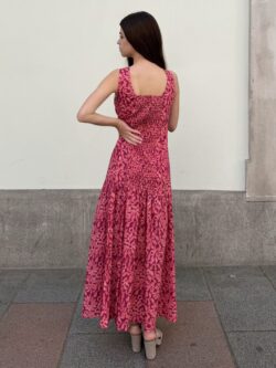 Vestido Midi Estampado Hibisco - Imagen 4