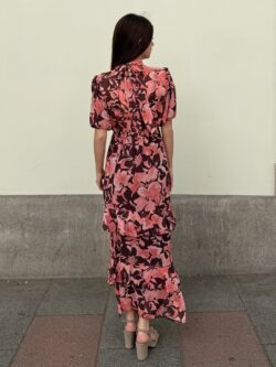 Vestido Largo Goccia Rosa Empolvado - Imagen 7