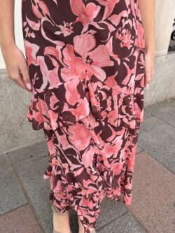 Vestido Largo Goccia Rosa Empolvado - Imagen 4
