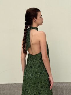 Blusa Oliva Halter Estampada - Imagen 6