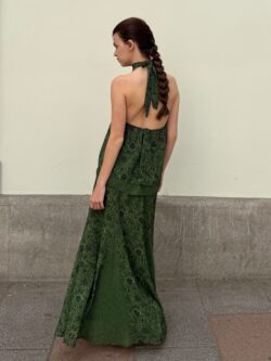 Falda Larga Oliva Fluida - Imagen 4