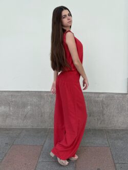 Pantalón de Lino Essenza Rojo - Imagen 4
