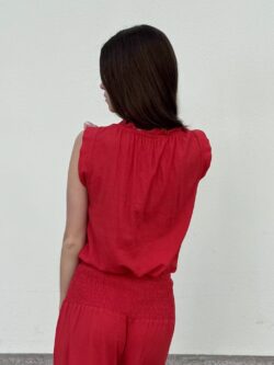 Pantalón de Lino Essenza Rojo - Imagen 5