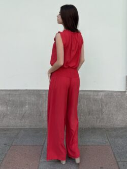 Pantalón de Lino Essenza Rojo - Imagen 3