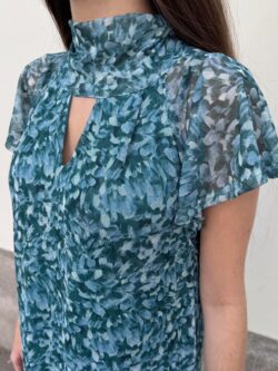 Vestido Xiu Largo Laguna Floral de Tul - Imagen 2