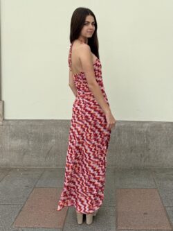 Vestido Largo Zigzag Coral - Imagen 5
