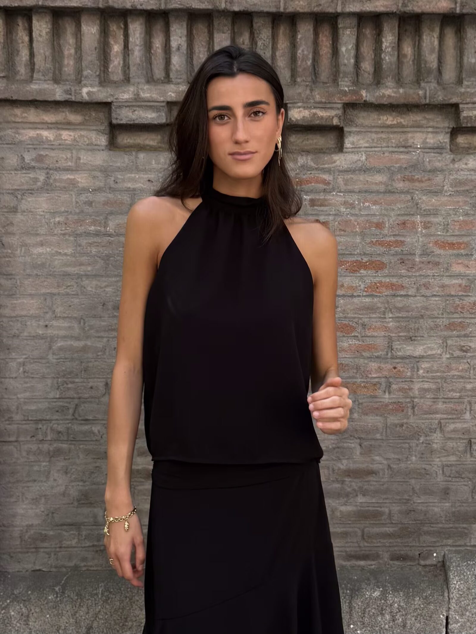 Blusa Halter Lisa Ónix