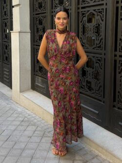 Vestido Venezia Oliva Notturno