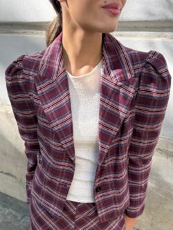 Blazer Oxford Rayas Burdeos - Imagen 2