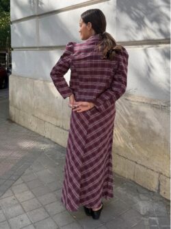 Falda Oxford Rayas Burdeos - Imagen 7