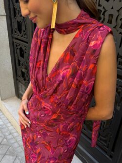 Vestido Venezia Buganvilla Notturno - Imagen 2