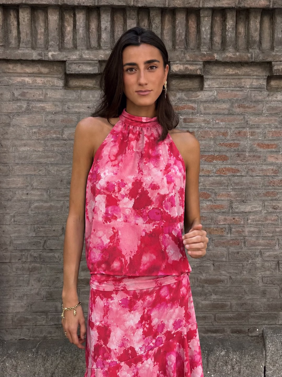 Blusa Halter Frambuesa Amalfi
