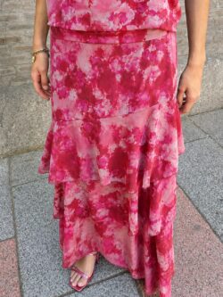 Falda Larga Volantes Frambuesa Amalfi - Imagen 2