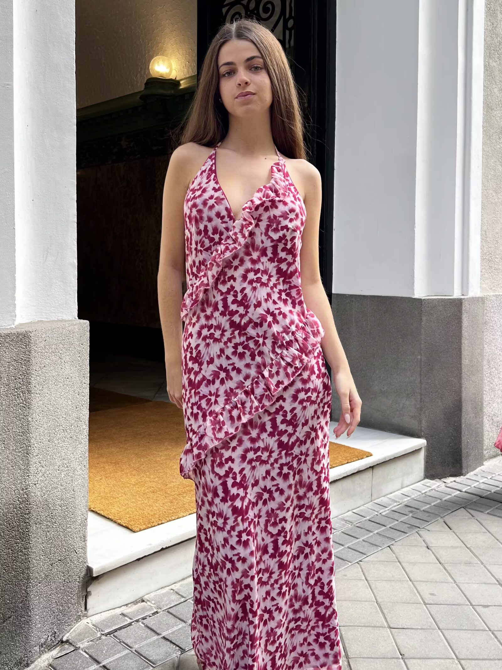 Vestido Halter Grosella Brisa