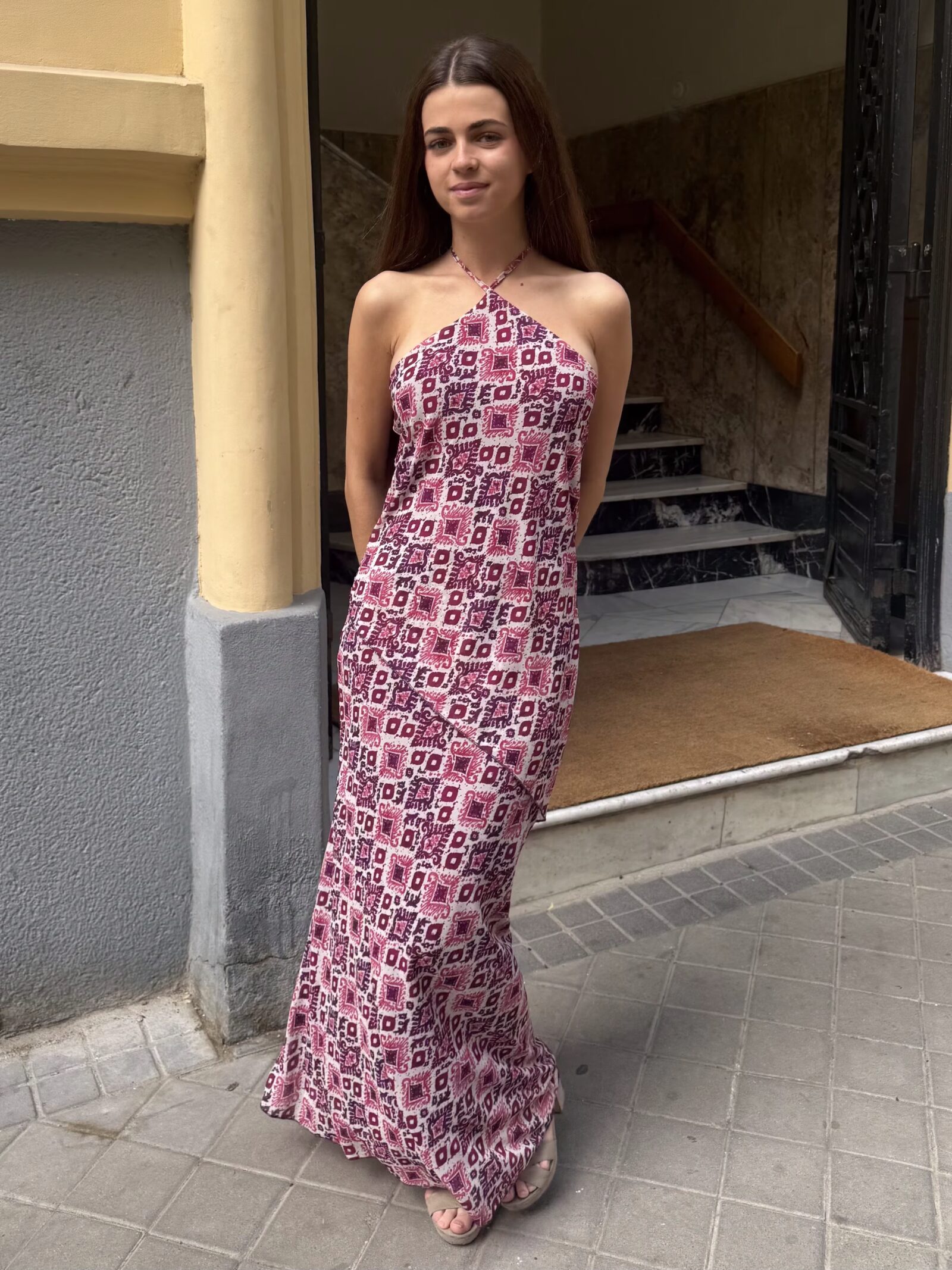 Vestido Halter Grosella Bruma