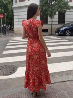 Vestido Midi Rosal Carmesí - Imagen 4