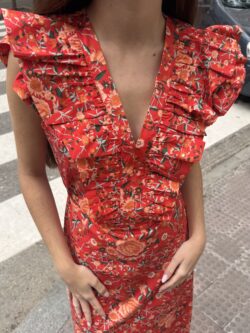 Vestido Midi Rosal Carmesí - Imagen 2