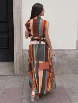 Vestido Midi Mosaico Terracota - Imagen 4