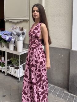 Vestido Largo Drapeado Buganvilla - Imagen 6