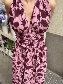 Vestido Largo Drapeado Buganvilla - Imagen 2