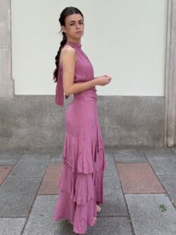 Vestido Halter Malva Empolvado