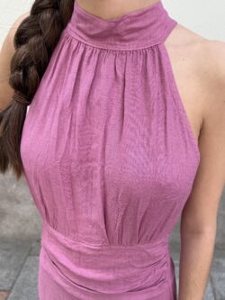 Vestido Halter Malva Empolvado - Imagen 2