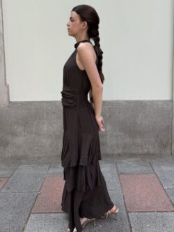 Vestido Halter Marrón Cioccolato - Imagen 4