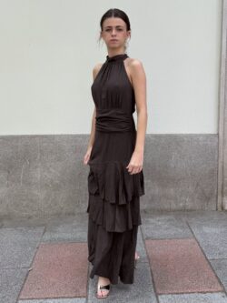 Vestido Halter Marrón Cioccolato