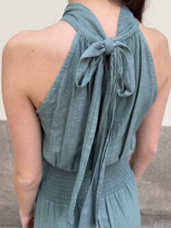 Vestido Halter Azul Petroleo - Imagen 3