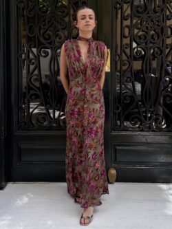 Vestido Venezia Oliva Notturno - Imagen 7