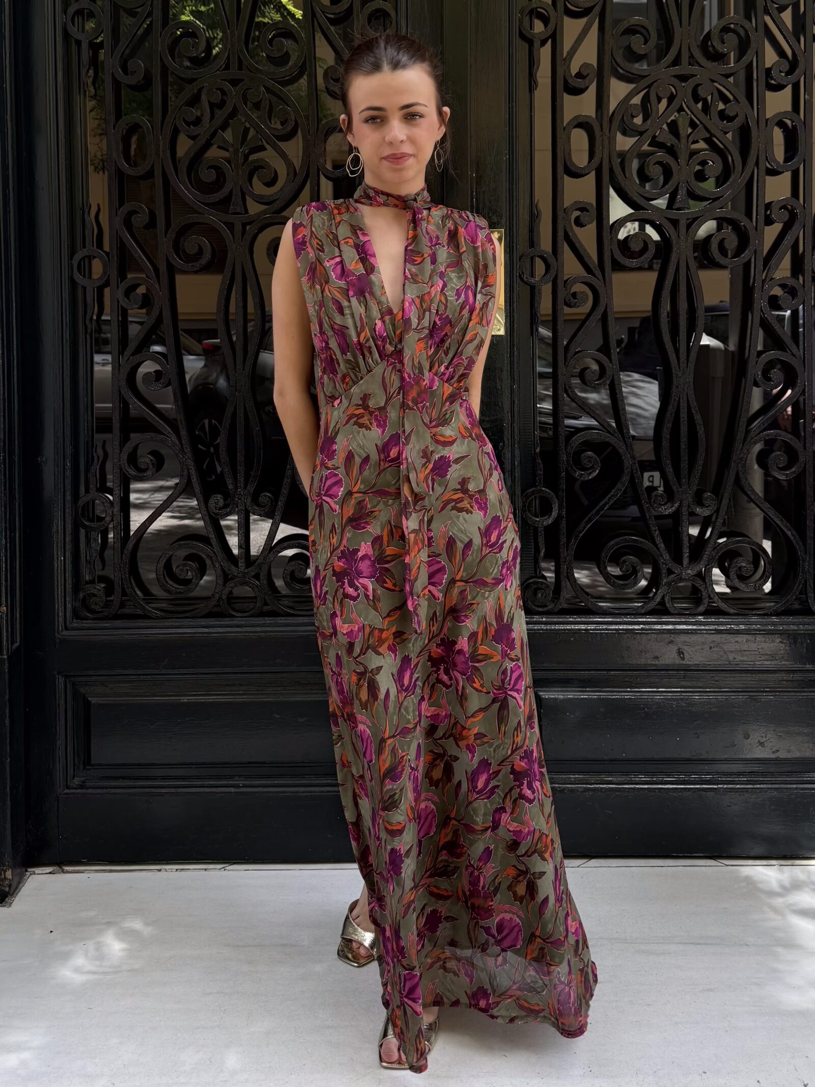 Vestido Venezia Oliva Notturno