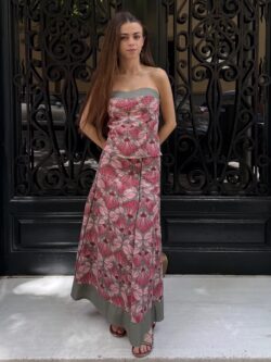 Falda Conchiglia Rosa Salvia