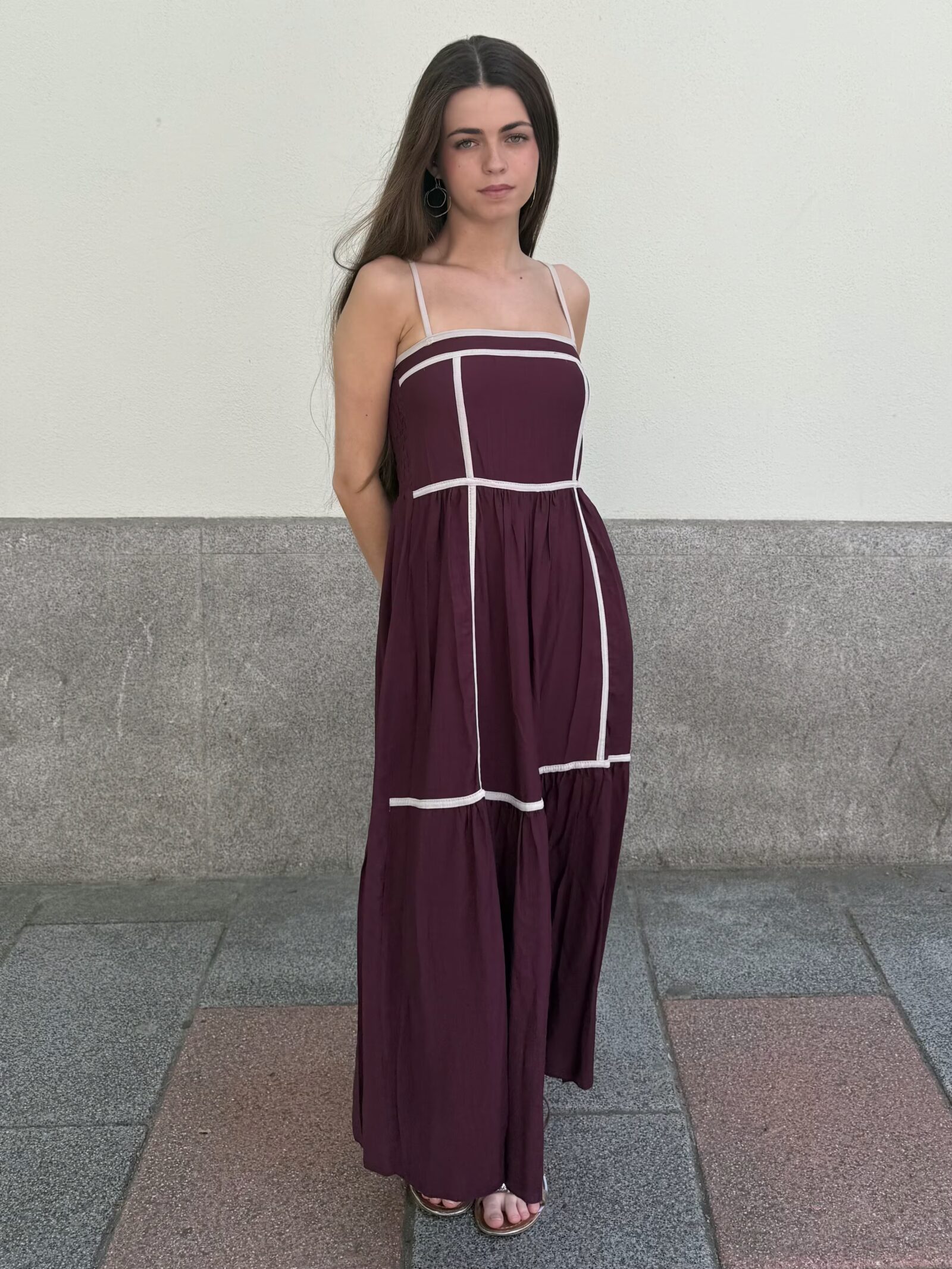 Vestido Verona Burdeos Intenso 
