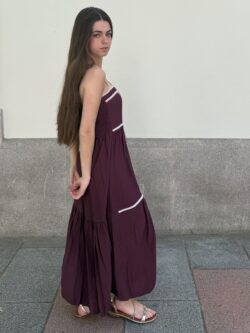 Vestido Verona Burdeos Intenso - Imagen 5