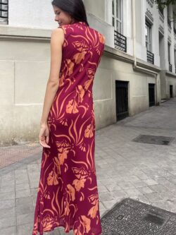 Vestido Largo Coral Terracota - Imagen 6