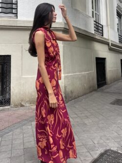Vestido Largo Coral Terracota - Imagen 4