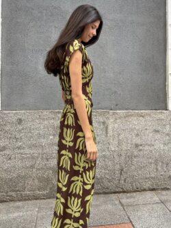 Vestido Midi Estampado Hoja de Cacao - Imagen 5