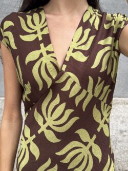 Vestido Midi Estampado Hoja de Cacao - Imagen 2