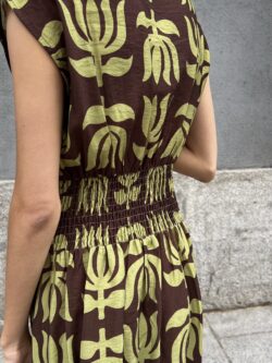 Vestido Midi Estampado Hoja de Cacao - Imagen 3