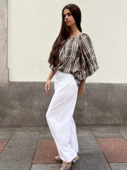 Pantalón de Lino Essenza Blanco - Imagen 3