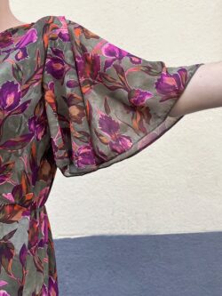 Vestido Firenze Oliva Fiorita - Imagen 3