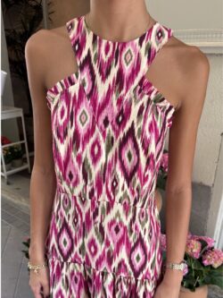 Vestido Kioto Ikat Fucsia - Imagen 2