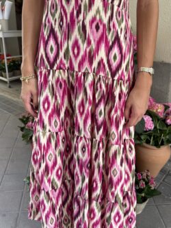 Vestido Kioto Ikat Fucsia - Imagen 5