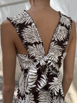 Vestido Palma Marrón Chocolate - Imagen 5