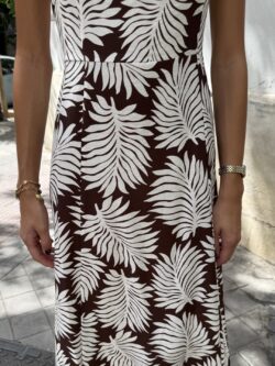 Vestido Palma Marrón Chocolate - Imagen 6