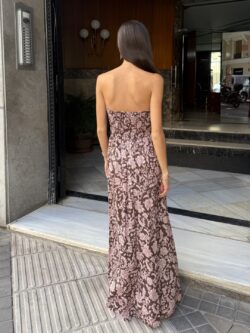 Vestido Verona Floral Chocolate - Imagen 4