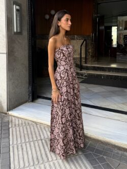 Vestido Verona Floral Chocolate - Imagen 3
