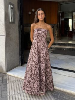 Vestido Verona Floral Chocolate - Imagen 5