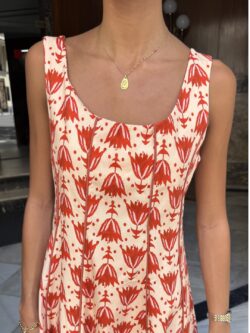 Vestido Midi Floral Coral - Imagen 2